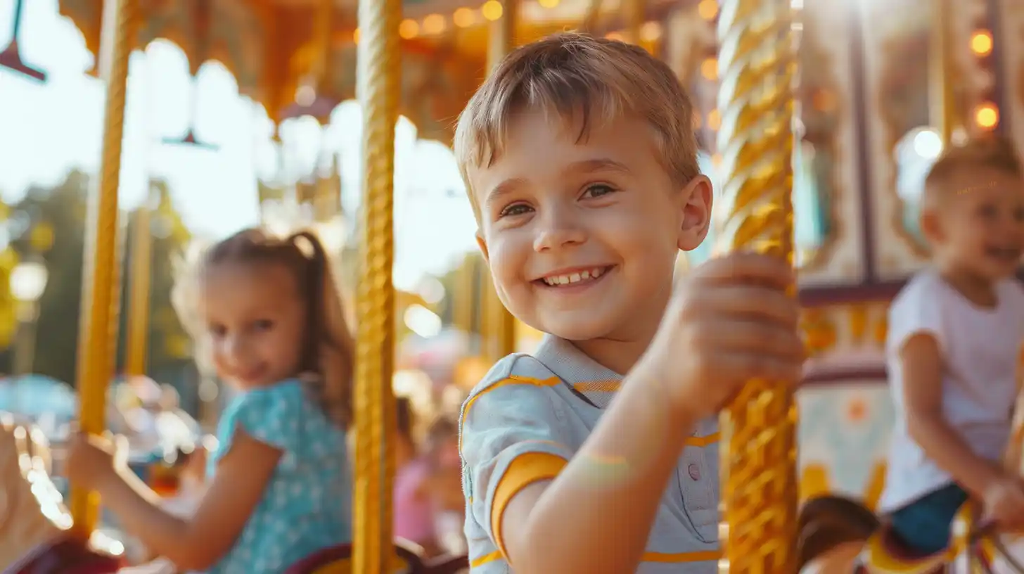 Gezin geniet van bestemming